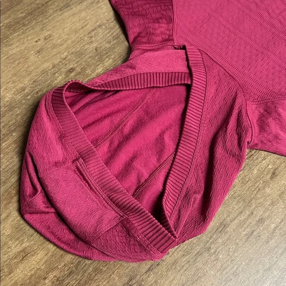 Lululemon great shape magenta rest less seamless violet red pullover hoodie top - Picture 5 of 12